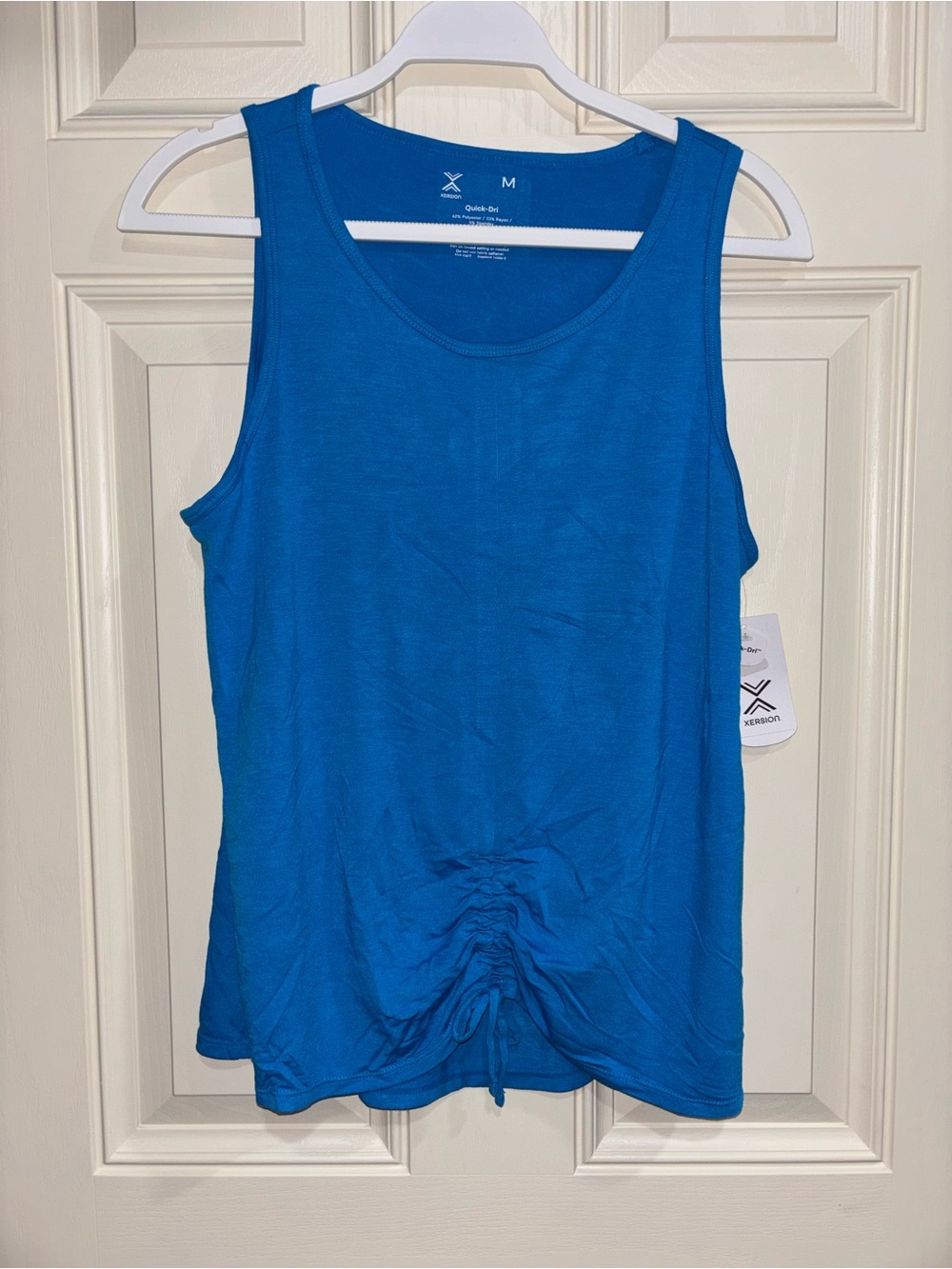 Xersion Women’s Bright Blue Ruched Front Tank Top